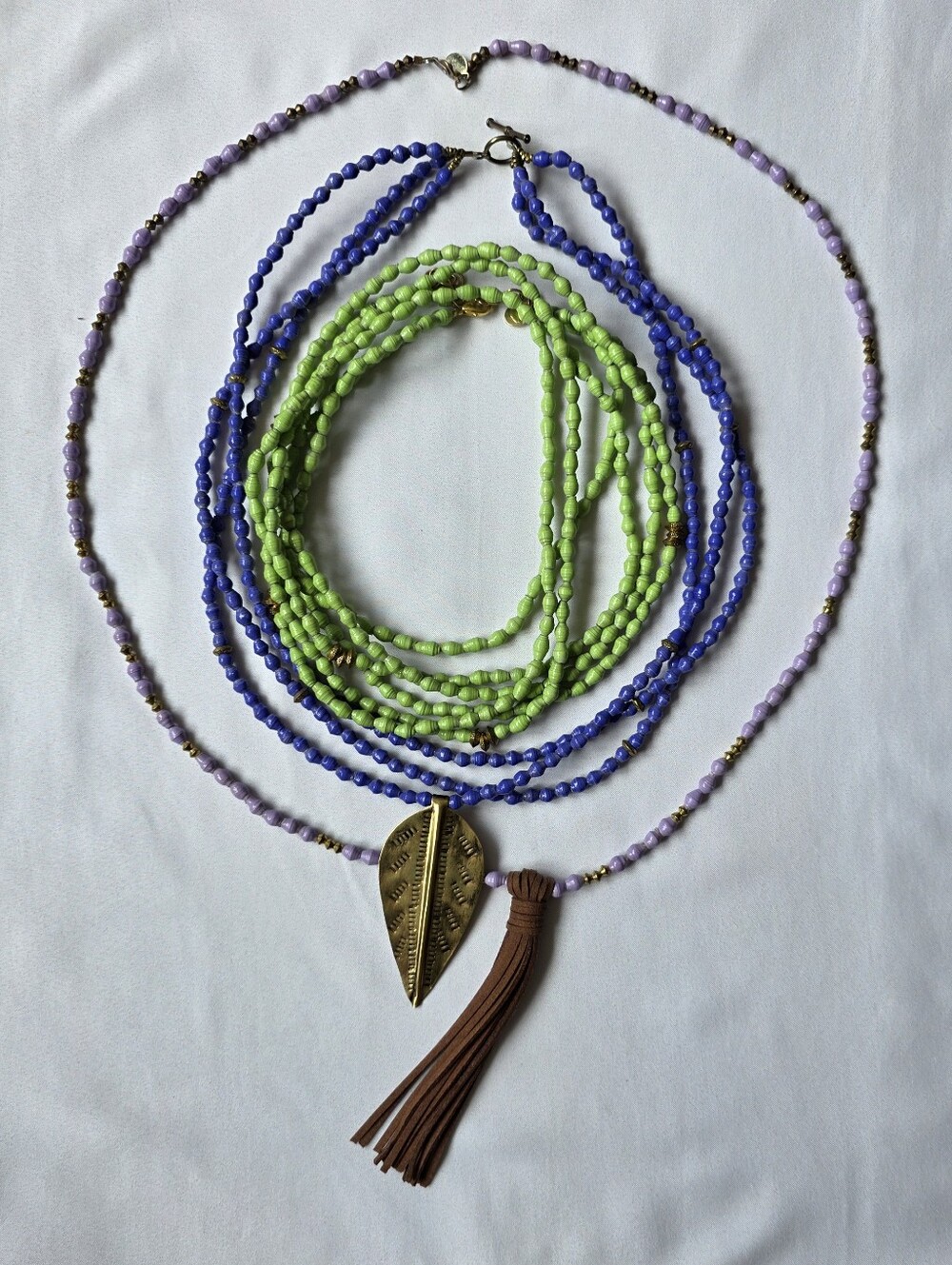 Akola Project Sustainable Luxury Artisan Statement Necklace Lot (3 Pieces)
